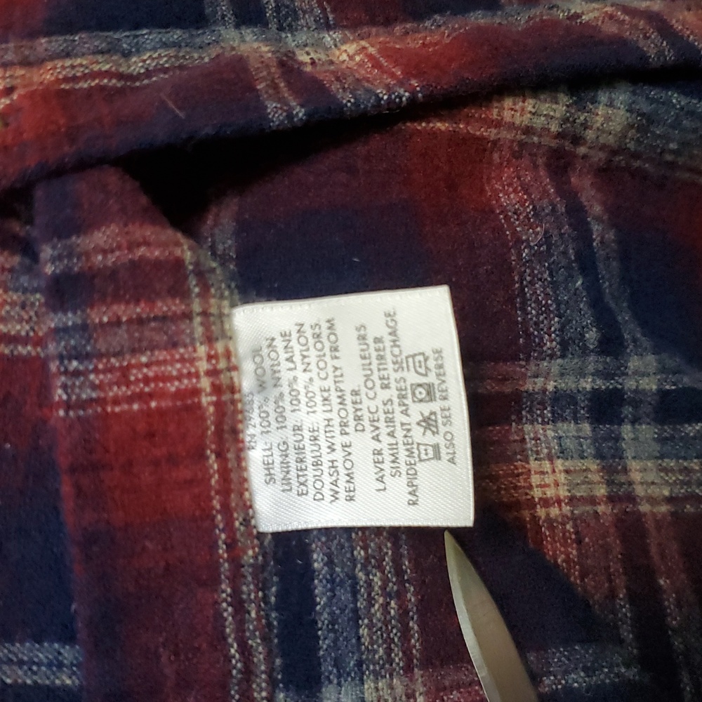PENDLETON Mens Sz XL Plaid Wool Long Sleeve Button Down Shirt Blue Red Washable - Picture 8 of 9